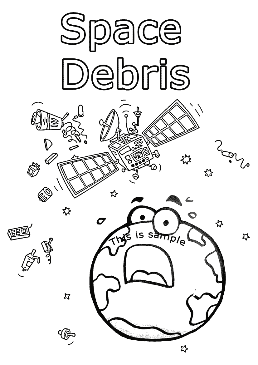 Space Debris Coloring Pages
