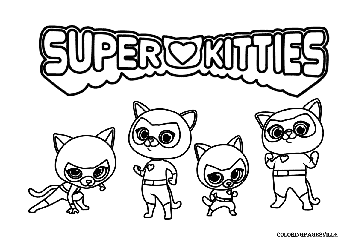 Superkitties Coloring Pages Free Printable Superkitties Coloring Pages Free Printable