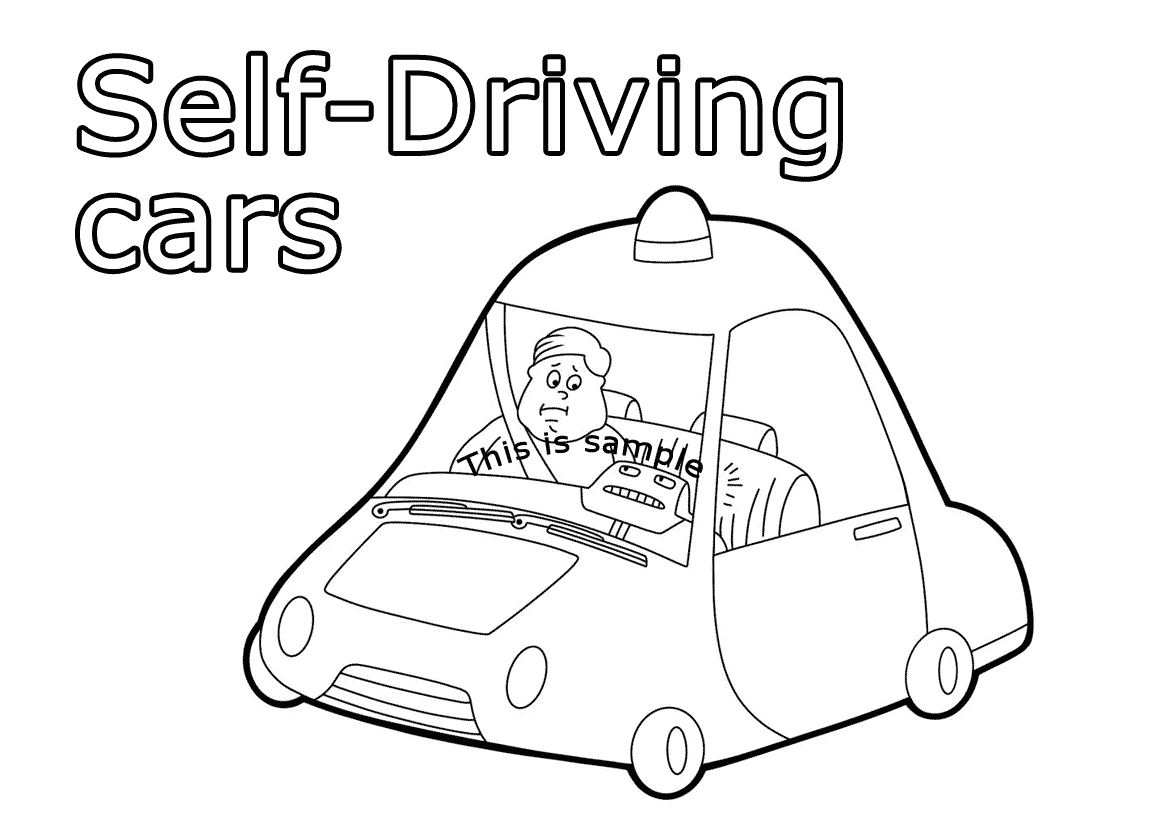Self-Driving cars Coloring Pages