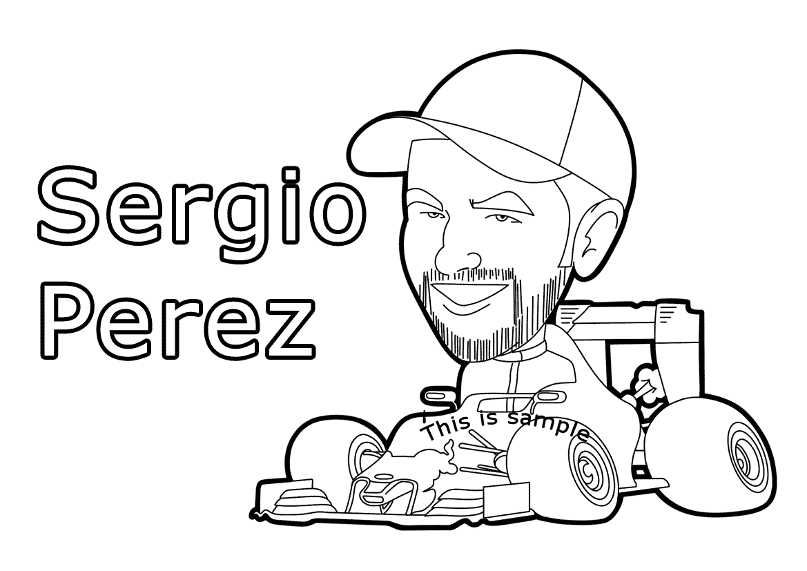 Sergio Perez Coloring Pages