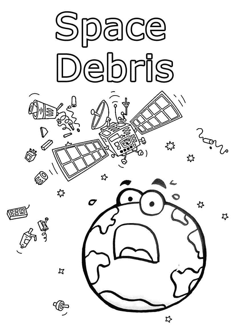 Space Debris Coloring Pages