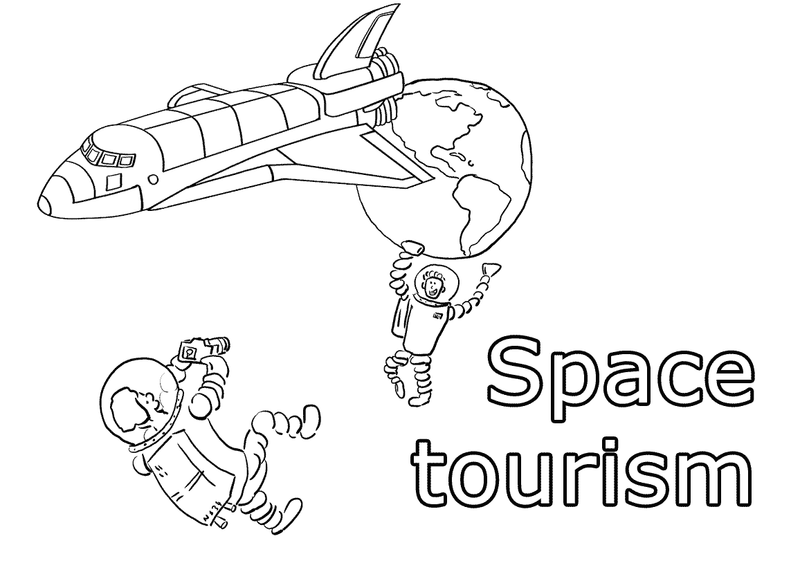 Space Tourism coloring pages