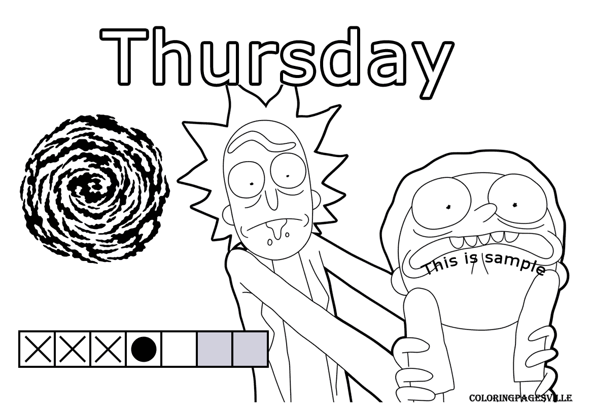 Thursday (Rick and Morty) Coloring Pages