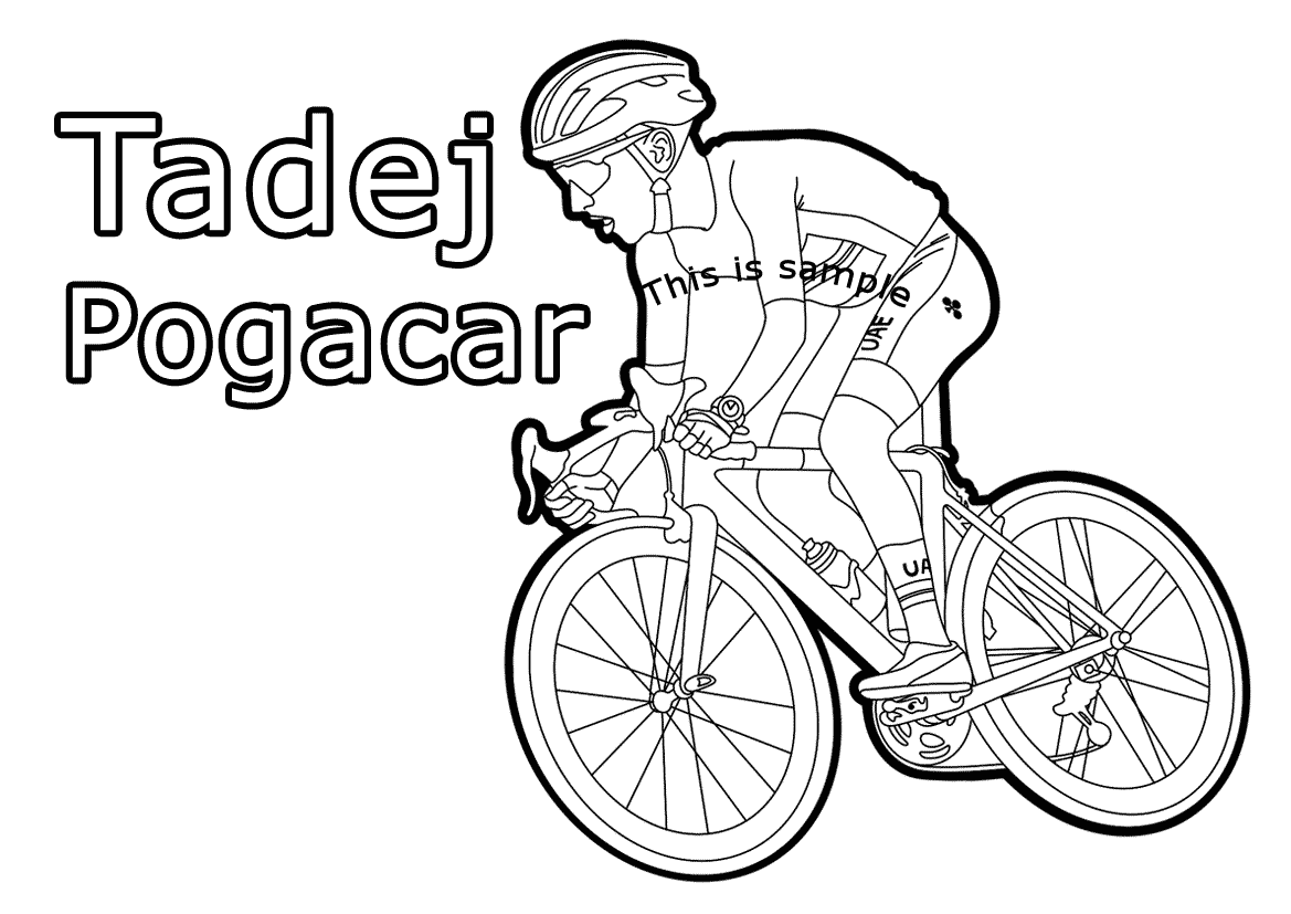 Tadej Pogacar Coloring Pages