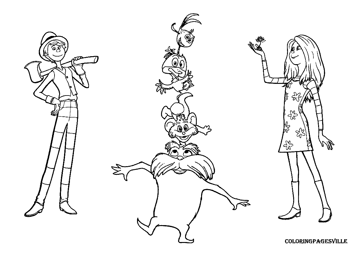 The Lorax coloring pages