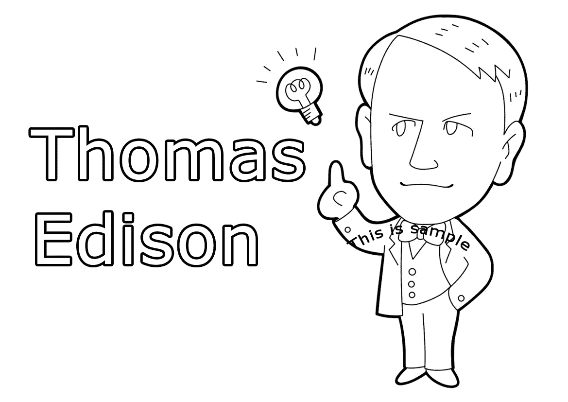 Thomas Edison Coloring Pages