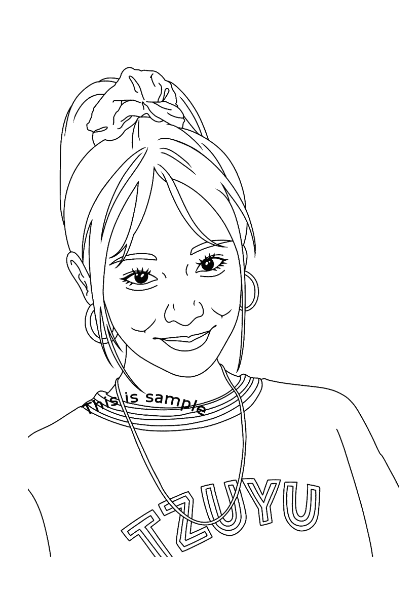 Tzuyu Coloring Pages