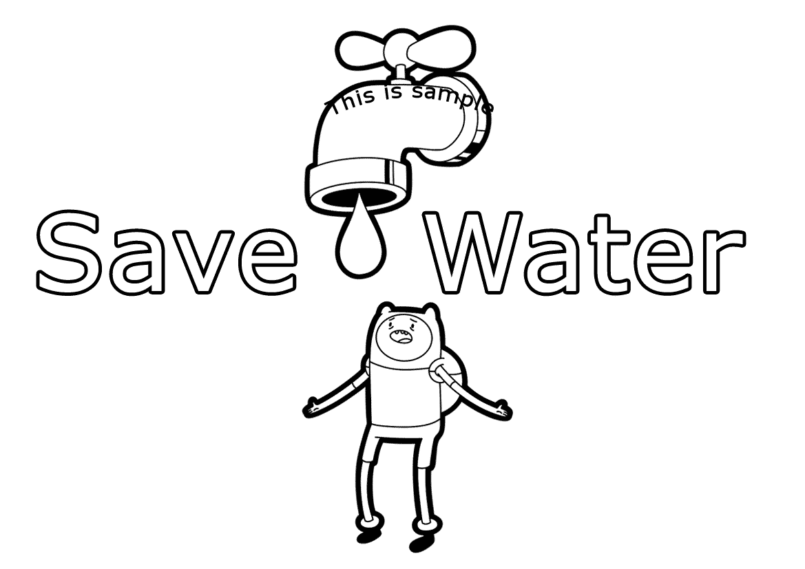 Water Saving coloring pages