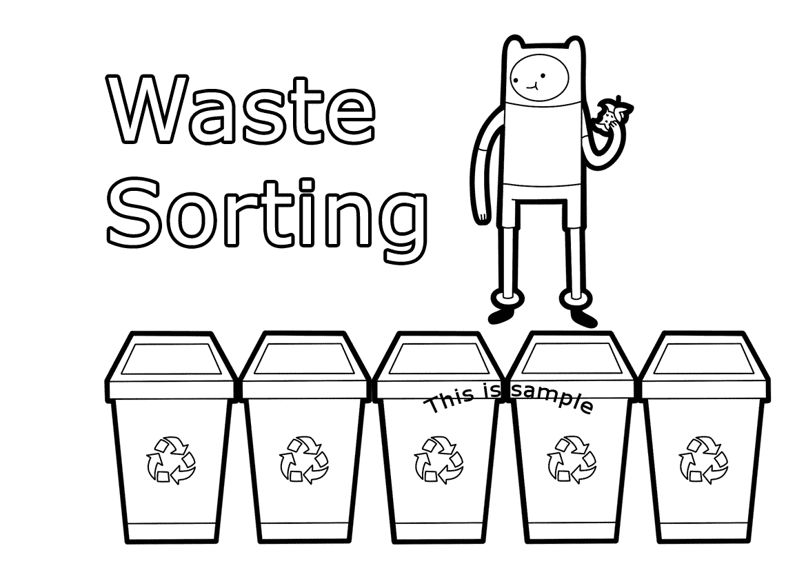 Waste Sorting Coloring Pages